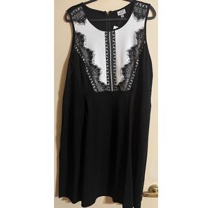 Avenue - Black & White Plus Size Dress